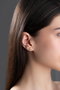 Heliophilia Silver Pendientes de Plata de Ley 925 con Recubrimiento de Oro y Circón